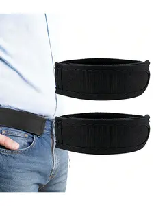 Tactical Metal Hook Elastic Belt Unisex, No Buckle Invisible Design, Soft Adjustable Side Belt, Comfortable Everyday Wear Accessory, Adjustable Waist Belt