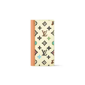 Louis Vuitton Monogram Logo Fabric-Lined Initials Fashion Light-Colored Men's Wallet, Beige Coated Canvas Unisex Accessory (Luggage & Bags Category), Fabric-Lined Men's Wallets, Logo Men's Wallets