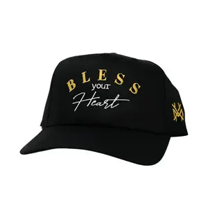 Bless Your Heart MadHatter's Embroidered Snapback Adjustable (Up To A Size 8 Head) Premium Trucker Hat