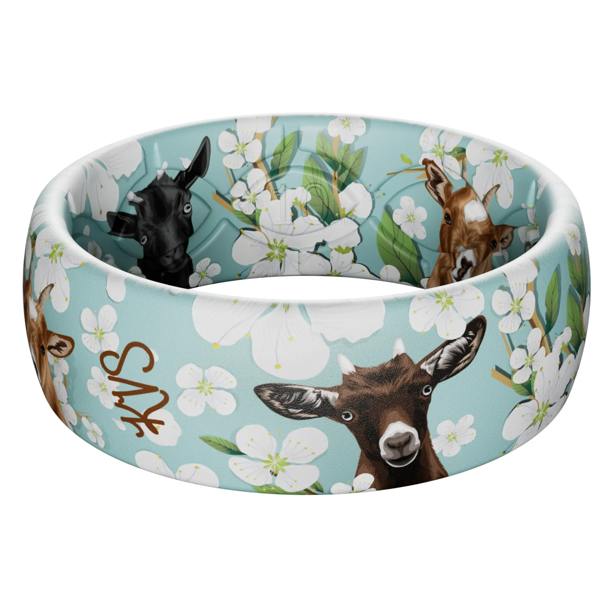 Groove Life Katie Van Slyke Ring, Breathable Women's Silicone Wedding Band, Outdoor-Inspired Patterned Rings, Flexible Rubber Band, Safe Breakaway Design Built for Work, Gym, Travel & Everyday Wear, You're Kidding Me Thin Ring