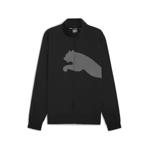 PUMA Mens Train Cat Woven Jacket Training Athletic Outerwear Casual Full Zip Moisture Wicking - Black