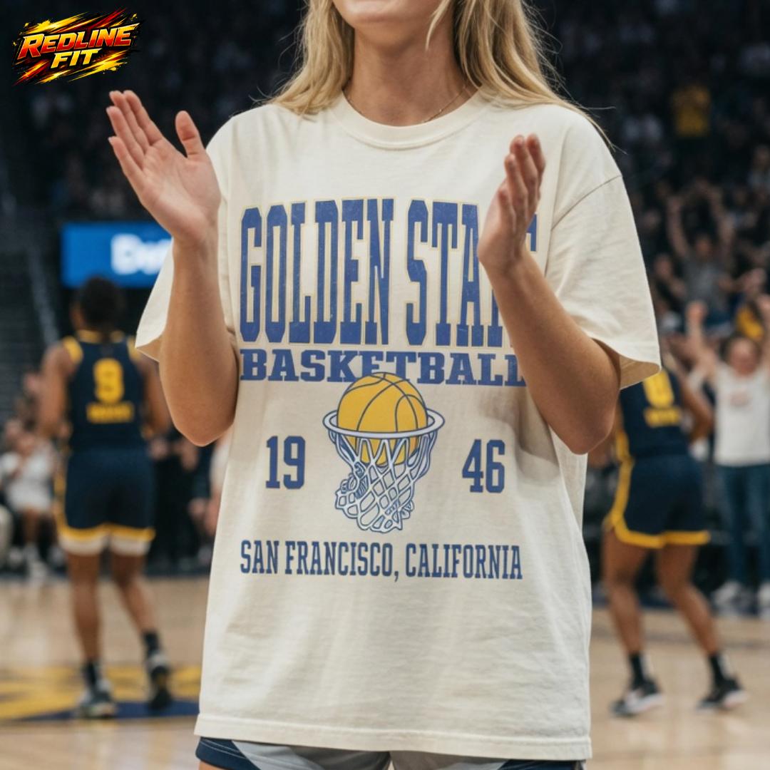 Vintage Golden State Basketball Comfort Colors Shirt, Retro Bay Area Hoops Tee, Basketball Fan Game Day Gift