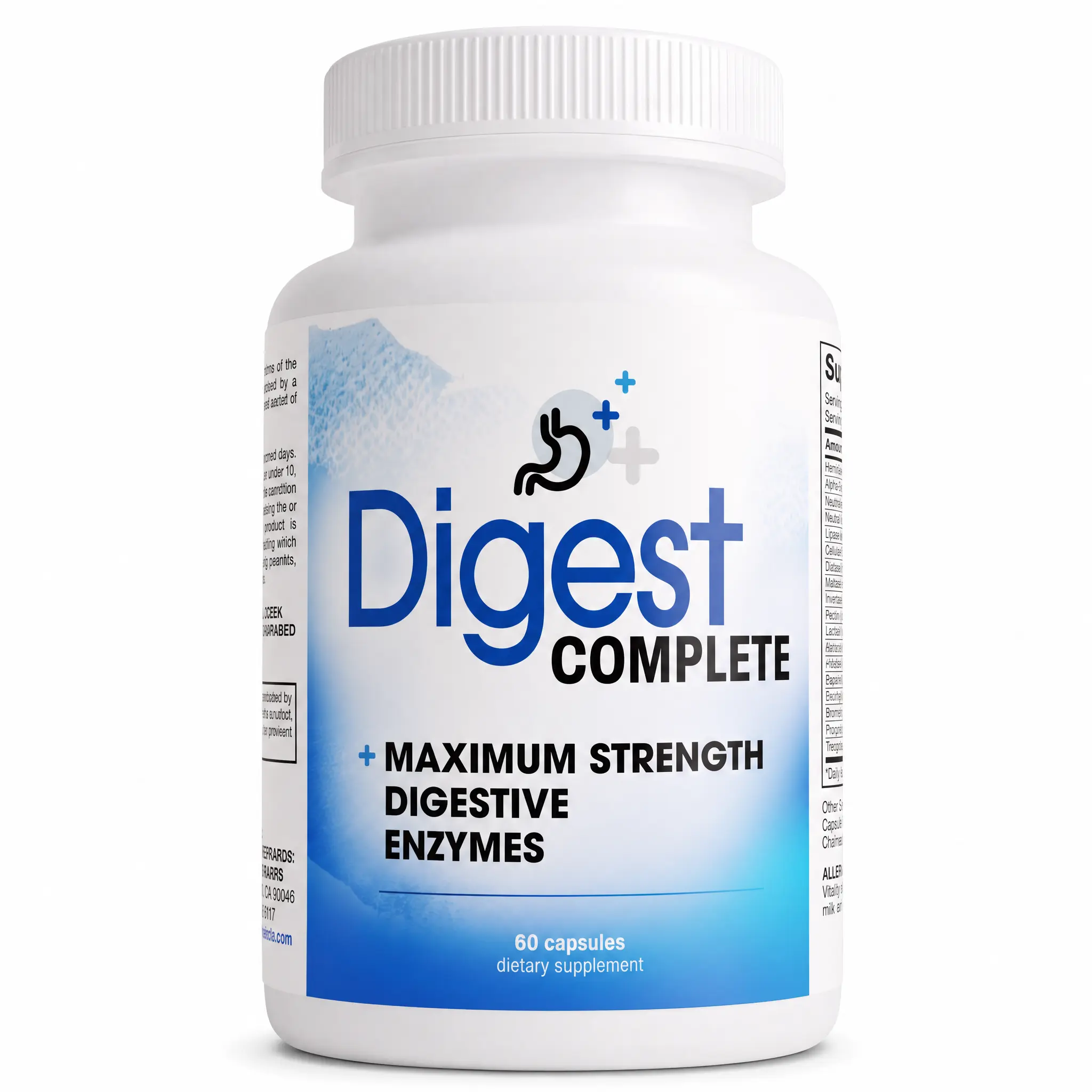 Digest Complete 2-in-1 Probiotic Digestive Enzymes, 60 Capsules