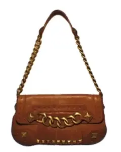 Pre-owned MICHAEL KORS Leather Shoulder Bags Tan Studded Chain Shoulder Bag