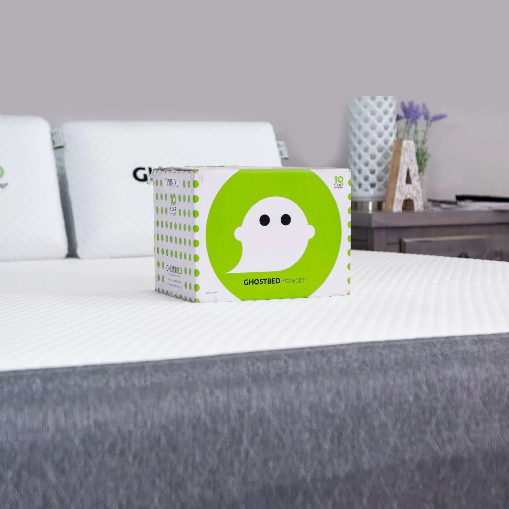 GhostBed Ultra-Thin Breathable Mattress Protector - Waterproof Mattress Cover with Premium Cooling, Allergy Reduction, Anti-Dust Mite, Moisture Resistance, Protective Bedding Accessory, Anti-Dust Mite Mattresses