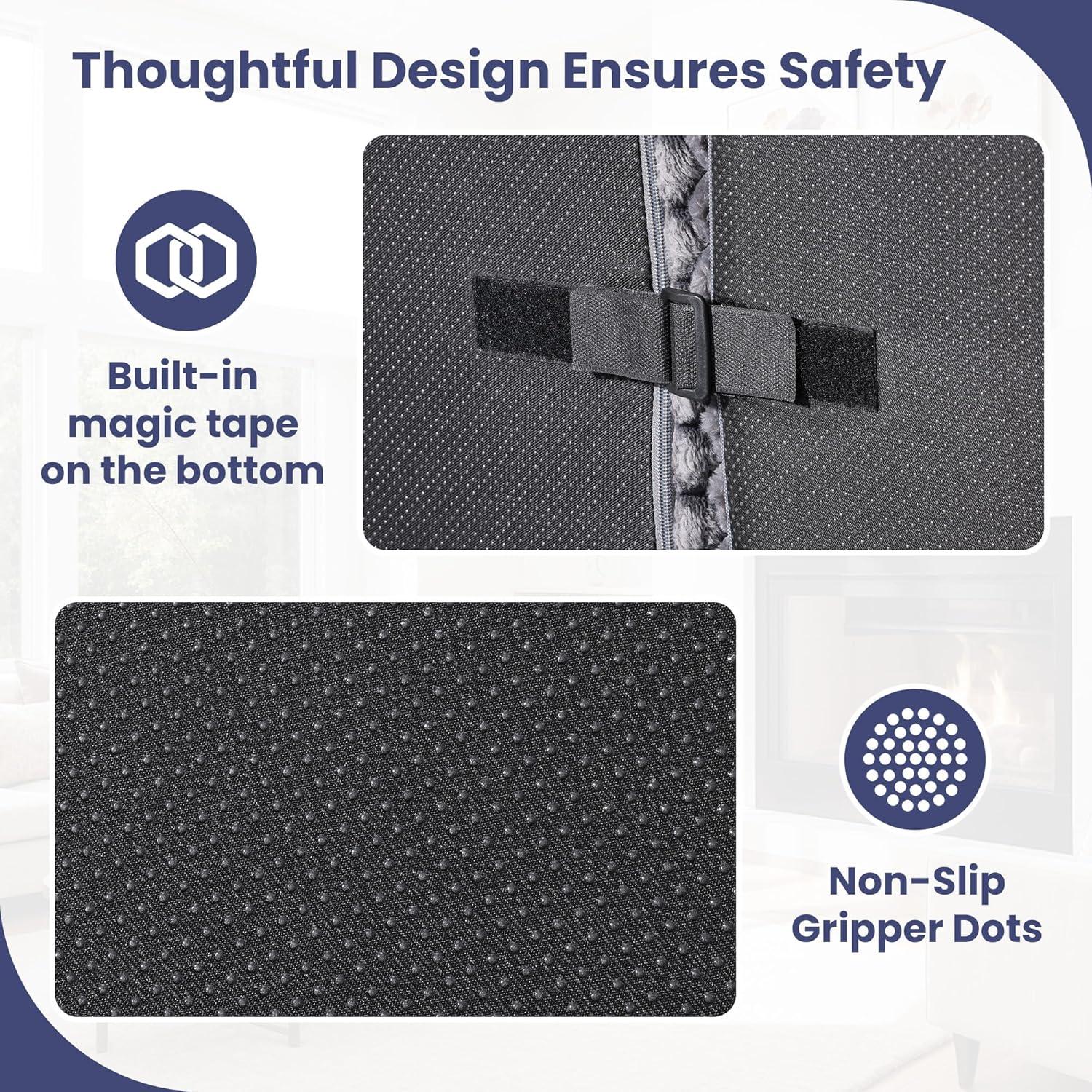 winzoo couch 126" Cloud Sectional Couch for Living Room, Oversized 6 Seat Convertible Modular Sectional Sofa Bed with High Back Ottoman, Plush Corduroy U Shaped Boneless Couch Compression Sofas, Grey