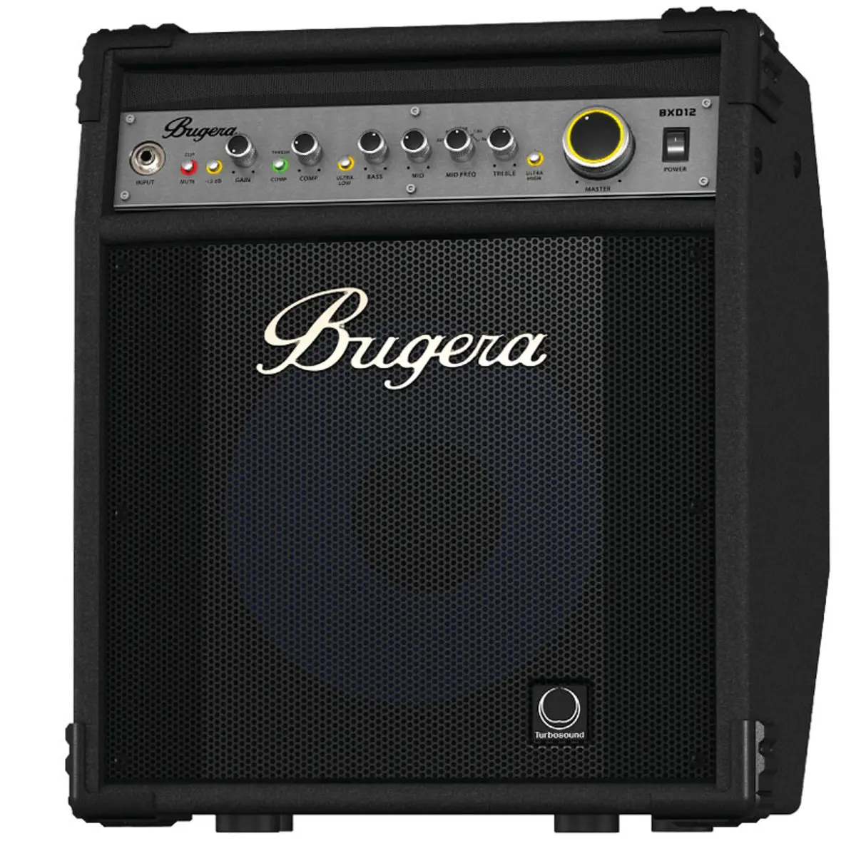 Bugera BXD15A 600W 2-Channel Bass Amplifier with 15" Turbosound Aluminum-Cone Speaker, FBQ Spectrum Analyzer, Compressor and Ultrabass Processor