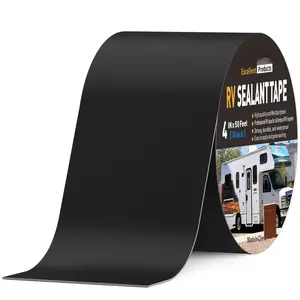 Black RV Sealant Tape,4Inchx50Feet,1-Pack,Black RV Roof Tape,Camper Repair Tape,RV Tape,Repair for , Boat,Window,Roof & Leaks,Sealing