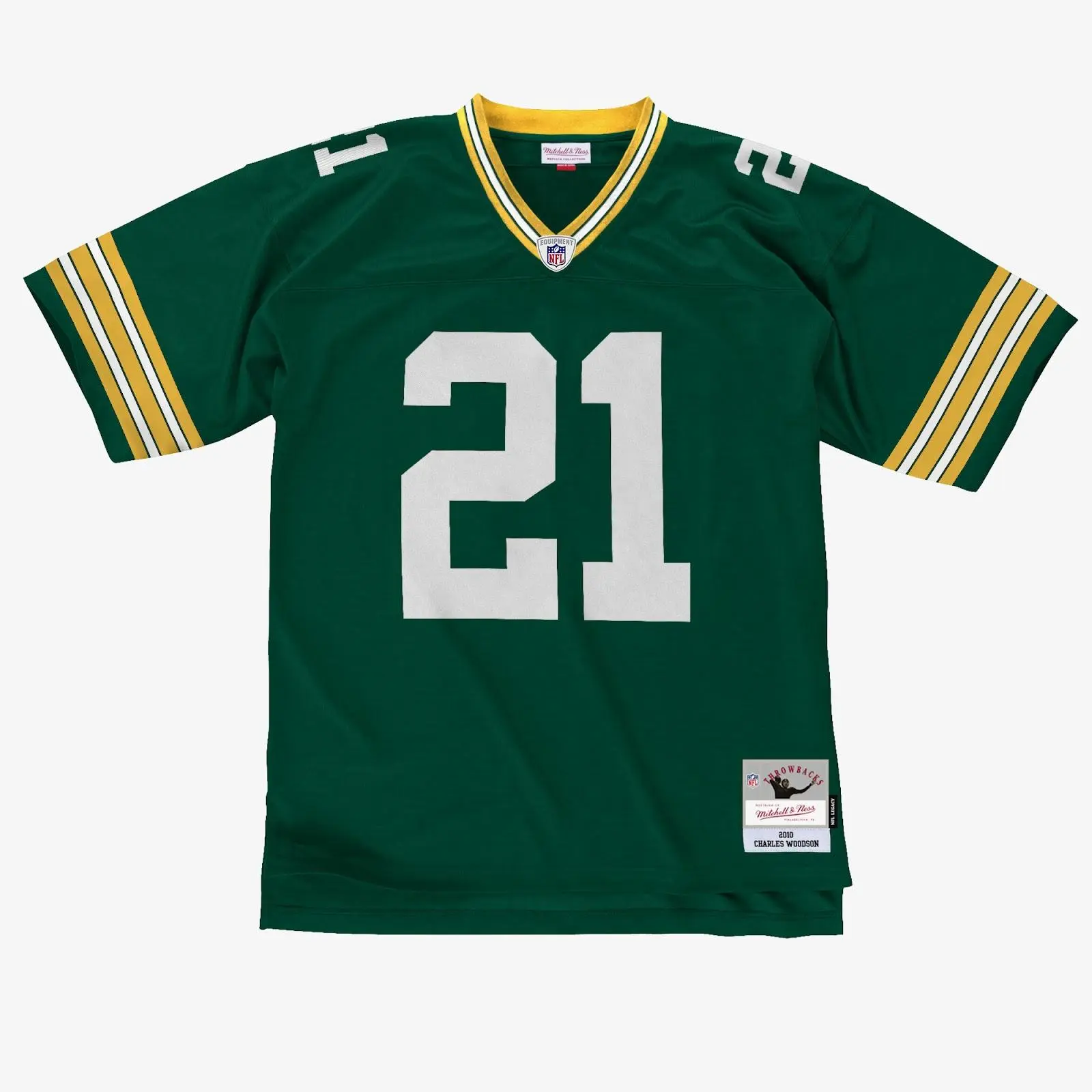 Men's Charles Woodson Green Bay Packers 2010 Legacy Jersey NFL Throwback Mitchell & Ness Men's Charles Woodson Green Bay Packers 2010 Legacy Jersey NFL Throwback Mitchell & Ness