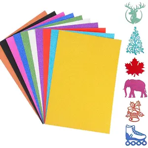 Self-Adhesive Glitter Cardstock, 30 Sheets 10 Colors, Sticky Back Craft Paper, Glitter Stickers, Ideal for Art, Decoration, Cards, Scrapbooking, DIY Projects, Journaling, Scrapbook Accessories