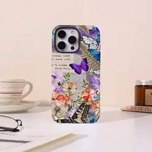 Butterflies Dual-Layer Phone Case For iPhone 11 12 13 14 15 16 17 Pro Max Plus Mini XS XR 17Air, Matte/Glossy Case, Magnetic Tough Cover