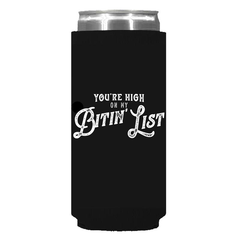 Bitin' List Can Sleeve