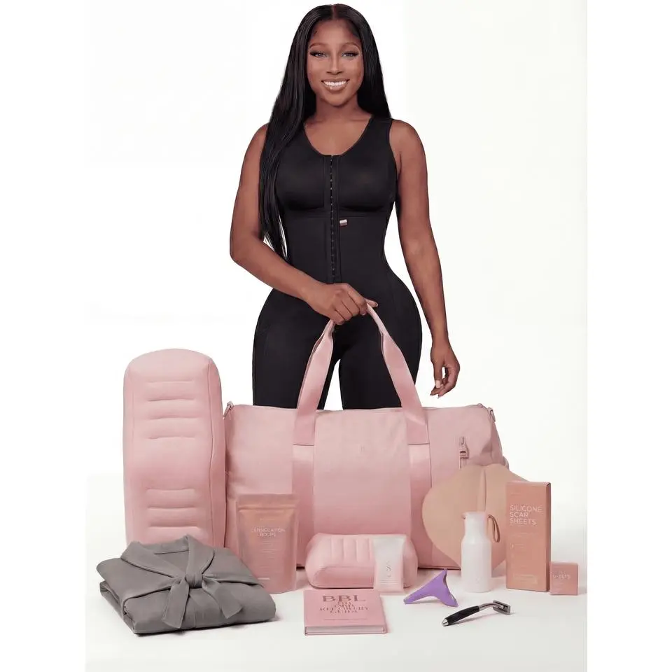 Snatched Body Full Body Stage 1 Shapewear Kit, High Compression Faja with Built-in Bra, Comfort & Daily Essentials Bundle