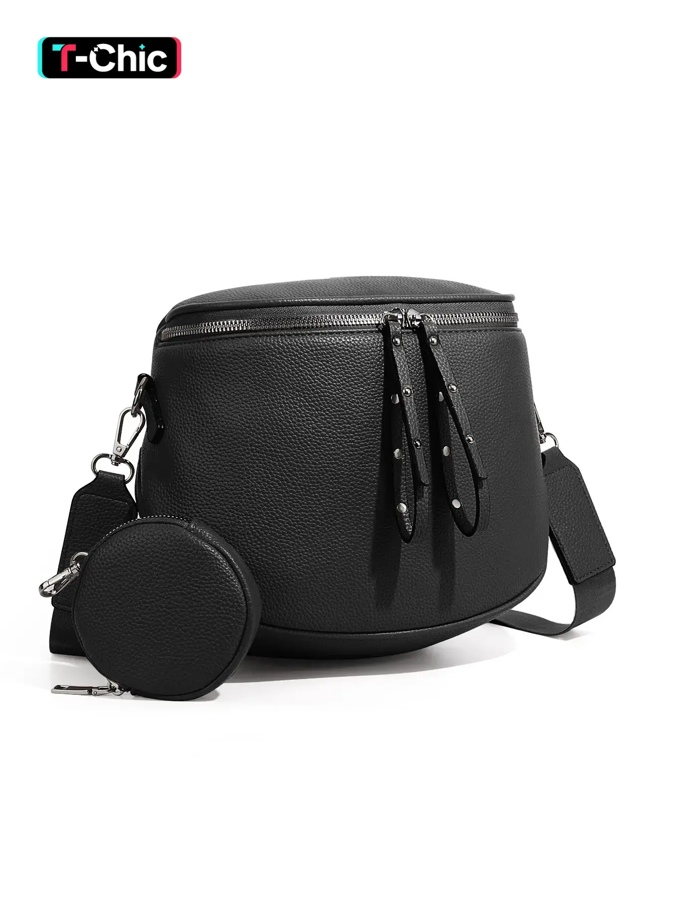 Lychee Texture Large Casual Crossbody Bags for Women, PU Leather Bum Bag with Coin Purse, Checkered Sling Purse with Adjustable Strap, Lightweight Shoulder Bag, Fashionable Patterned Bag, Travel Gifts Everyday Use