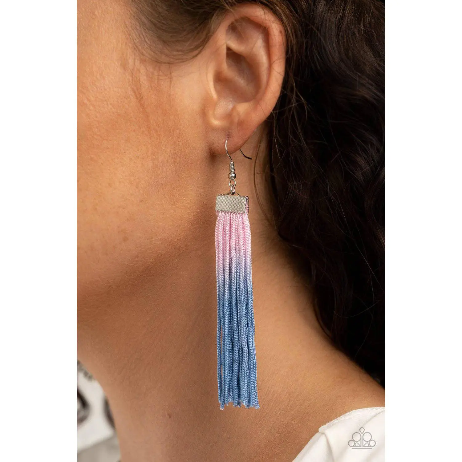 Paparazzi Dual Immersion - Pink Ombre Fringe Earrings