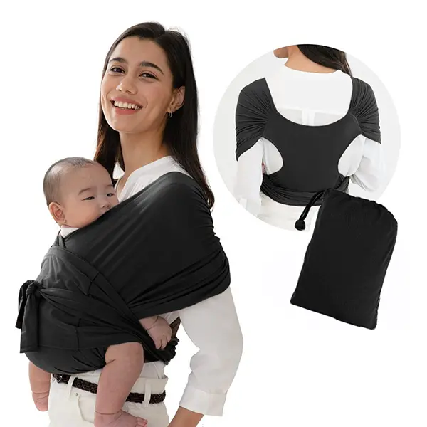 Ergonomic baby backpack and newborn carrier with backpack straps, featuring outdoor parenting X-shaped support for a comfortable baby carrier suitable for outdoor parenting, equipped with backpack shoulder straps and a Sears-style back wrap