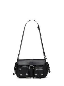 New Women's Underarm Motorcycle Bag, Unique Design High-Quality Shoulder Handbag Crossbody, Daily Use Commute, Trendy Commuting Bag, Crossbody Bags