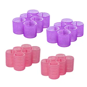 Dompel Hair Rollers 24 Pack - Self Grip Rollers - For Long, Medium, Short Hair – Big Rollers for Styling and Extra Volume 2 Size (12 Large - 12 Jumbo)