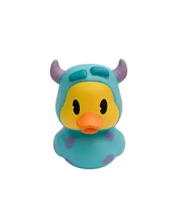 Character Monster Blue Themed Yellow Rubber Duck Ducks - Costume Dress Up Ducking Gift - Individual - Purple Turquoise Movie Party gifts