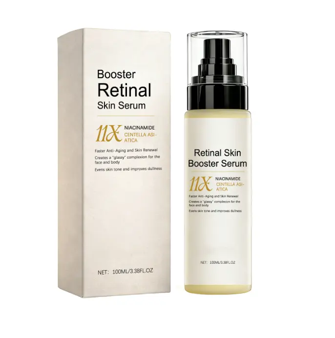 Retinal Skin Booster Serum 3.38 fl oz | Retinaldehyde, Niacinamide, Cica | Korean Hydrating Face & Body Serum for Dull, Uneven Skin, All Skin Types, K-Beauty