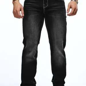 Slim Fit Denim Jeans with V-Shaped Decorative Pocket Details – A Stylish Essential for Casual Everyday Outfits