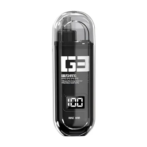 Nose Hair Trimmer for Men Women Rechargeable Painless Eyebrow Facial Hair Shaver LED Display Waterproof Dual Edge Blades Clipper Compact Portable IPX7 Safe Distance Trimming Beauty