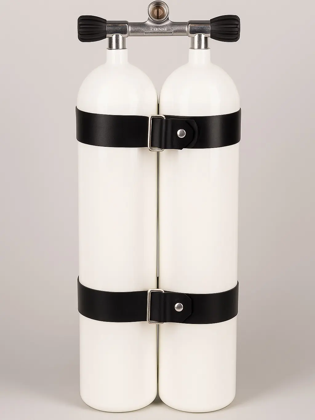 Dive Double Bottle 12L with Concave Bottom for Enhanced Stability & Storage Ideal for Extended Diving Sessions