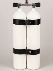 Dive Double Bottle 12L with Concave Bottom for Enhanced Stability & Storage Ideal for Extended Diving Sessions