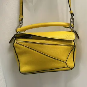 Pre-owned Loewe Yellow Nano Puzzle Bag