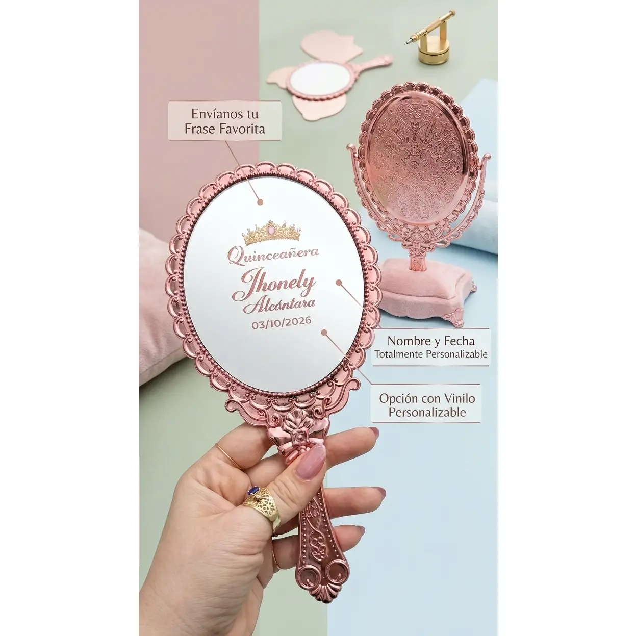 Customizable Makeup Mirrors - Beauty & Personal Care Accessory, Thoughtful Personal Touch Gifts for Him