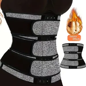 Neoprene Waist Trainer for Women, 3 Straps Tummy Control Workout Corset, Neoprene Waist Trainer for Women Slimming Cincher Sweat Belt, Lose Weight Instantly with This Adjustable Corset Waistbelt - Perfect for Men & Women!