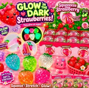 Glow in the dark squishy strawberry