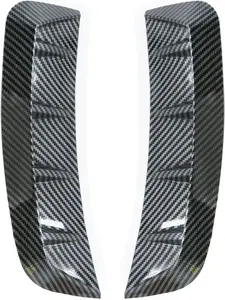 UOIENRT  PCS Car Decorative Fender Cover Trim Scoop, Carbon Fiber ABS Bumper Hood Sticker, Adhesive Designed Spoiler Universial for Most Cars