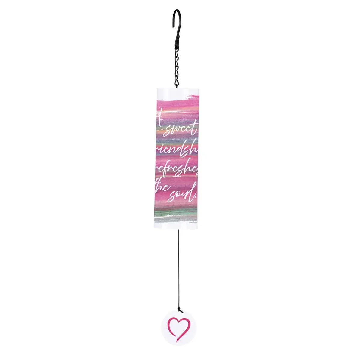 Dicksons WCA-3W2 Iron Windchime, A Sweet Friendship Themed Hanging Decor for Home Supplies, Outdoor Decor
