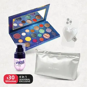 DiTO 4 Pieces Makeup All-In-One Bundle with Galaxy Eyeshadow Palette, Setting Spray, Makeup Bag and Phone Holder