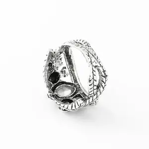 TOPGRILLZ Lord Ring of Barahir Aragorn Gondor Green Crystal Ring for Men Personality Cosplay Jewelry Collectible Gift High Quality