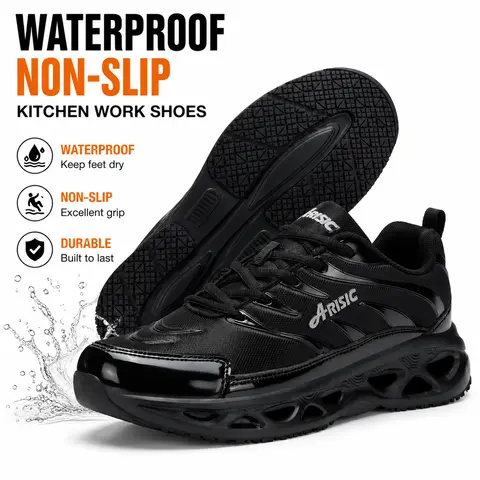 Waterproof Slip Resistant - Non Slip Work For Men Slip On Sneakers - Comfort Kitchen Chef Food Service Zapatos Trabajo| mens shoes| Footwear| oil proof shoes fashion runner