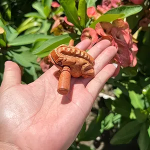 Handmade African Wooden Frog Scratcher, Traditional Musical Instrument, Cultural Significance, Perfect for Music Lovers and Ramadan Celebrations