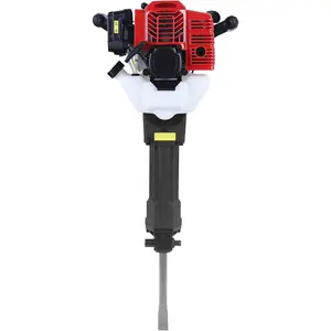 52CC 2 Stroke Demolition Jack Hammer, Gas Powered Concrete Breaker Punch Drill Jack Hammer, Heavy Duty Concrete Breaker for Trenching,Chipping,Breaking Holes
