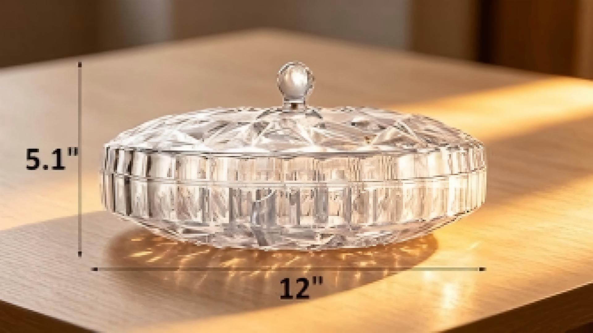 Snack Serving Tray, 12" Appetizer Tray with Lid, 6 Compartments Round Plastic Food Storage Organizer for Dried Fruits, Nuts, Candies, Cookies and Fruits (Clear) Snack Serving Tray, 12" Appetizer Tray with Lid, 6 Compartments Round Plastic Food Storage Organizer for Dried Fruits, Nuts, Candies, Cookies and Fruits (Clear)