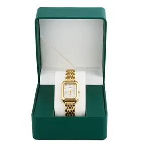 【summerwins】Luxury Ladies Fashion Quartz Watch Simple Scale Square Quality Gold Plated Women Watches Business,Gift box & Adjuster & gift for her