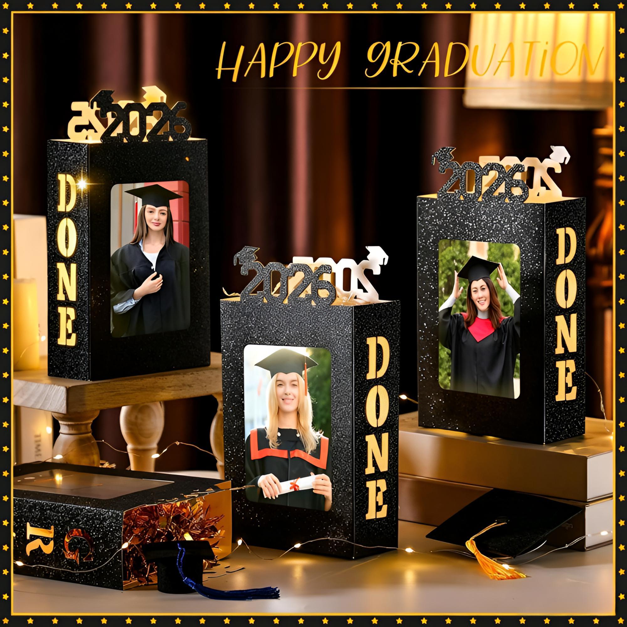 2026 Graduation Table Centerpieces 4/8Pcs Fit 4x6in Photo Grad Gifts Party Favor for Graduates