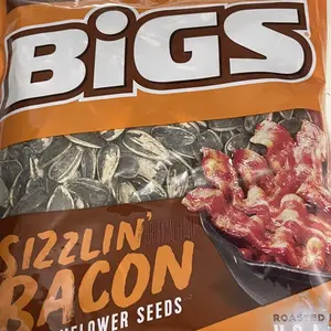 Bigs Sizzlin Bacon Sunflower Seeds 3.63OZ(103g) Pack Savory Flavor Snack