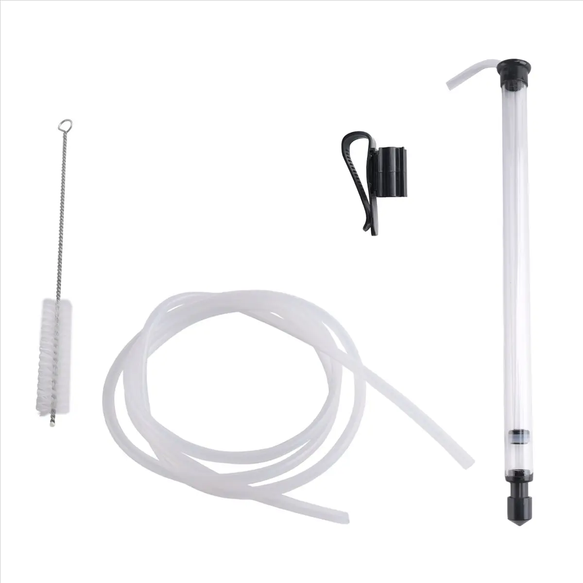 3/8In Auto Siphon with Clamp 6.5' Ft Hose Bottling Siphoning Kit with Food Grade Free Plastic Tubing for Beer Bottle Cleaning