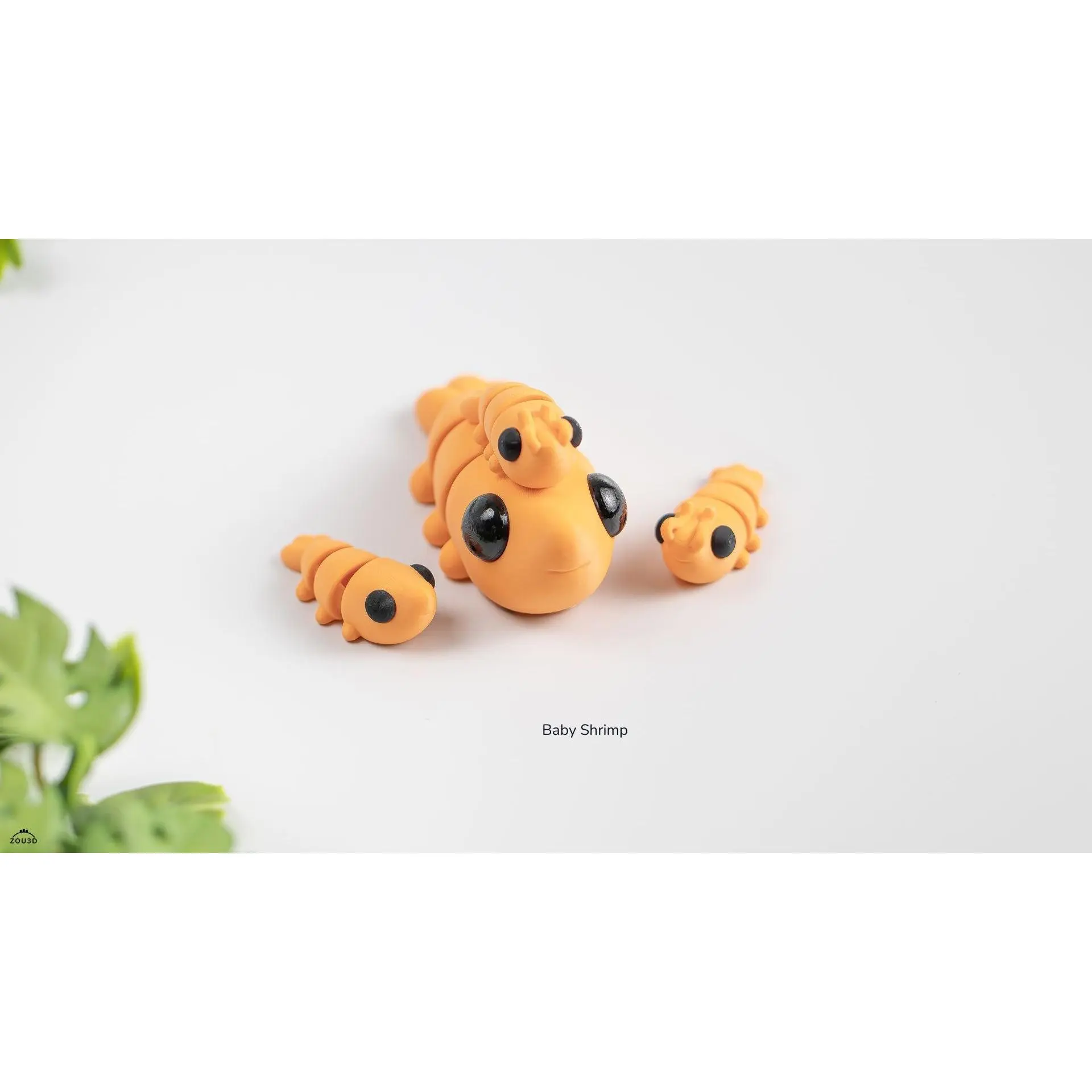 Baby Shrimp Keychain – 3D Printed