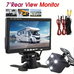 7-Inch Monitor Spare Camera Kit, for Trailers, Forklifts, Harvesters -12-24V Night Vision, with Parking Guide, Color Display, Battery-Free, Forklift Camera System, Trailer Monitoring System, Easy Installation
