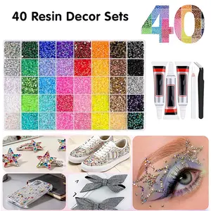 18000/32000 Pcs Jelly Rhinestones -3mm 15/40 Colors Flatback Gems with Crafting for Crafting Bedazzling Kit for Crafting Book Shoes Nail Art Accessories Nail Rhinestones,Valentine's Day gifts,Children's Day gifts, Party gifts