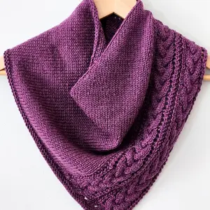 Angeline Webb “Emmery Cowl” – Elegant Cable / Ladder Knit Cowl Pattern