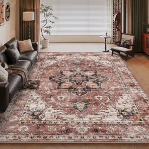 Carpet Living Room Bohemian Style Crystal Velvet Carpet Dirt-Resistant Non-Slip Carpet Large Area Full Coverage Carpet