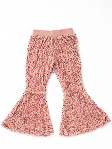 Solid Coral Print bottoms Bell Girls Pants